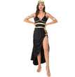 Halloween Cleopatra Costume Black Evening Dress