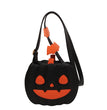 2023 Halloween Bags Funny Pumpkin Cartoon Shoulder Crossbody Bag With Bat Personalized Creative Female Bag