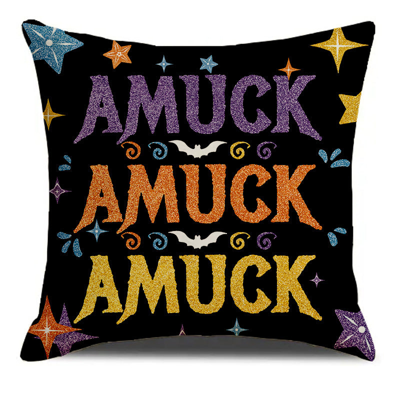 Halloween Printed Home Decoration Sofa Cushion Pillow Cover