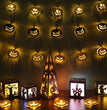New Paper Halloween Decoration Electronic Lighting Chain Led Party Atmosphere Haunted House Props Pumpkin Shape