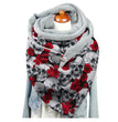 Female Plush Skull Print Long Halloween Button Bib