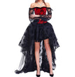 Halloween Christmas Style Court Corset Lace Off-shoulder Shaper Top Half-length Skirt Two-piece Suit
