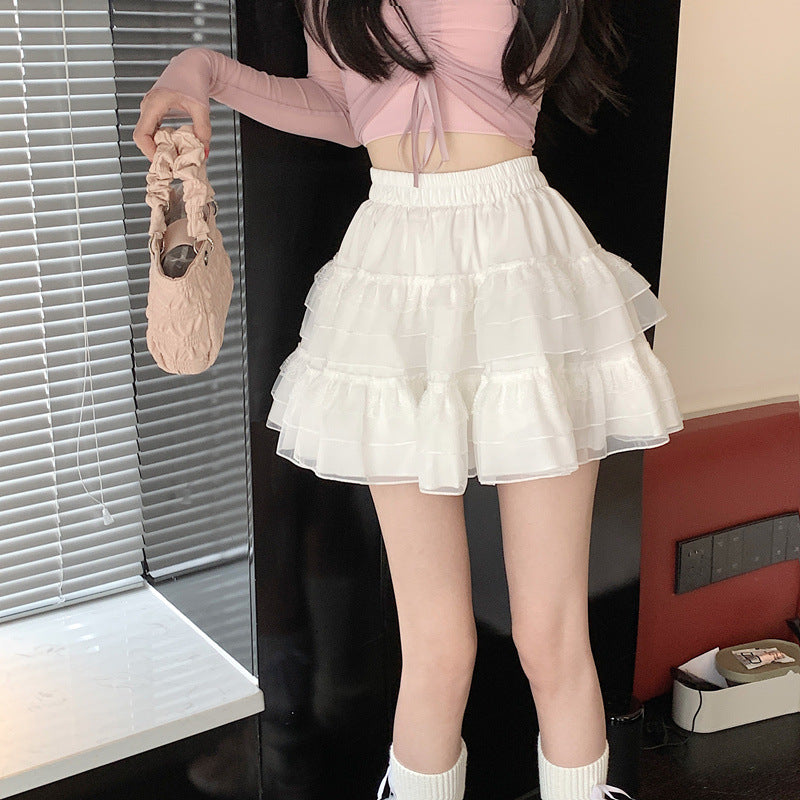 Women's High Waist Slimming Lace New Style Pure Skirt
