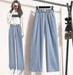 Women's Summer Thin Straight High Waist Lyocell Jeans