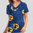 Digital Printed Halloween Short Sleeve Overalls Top