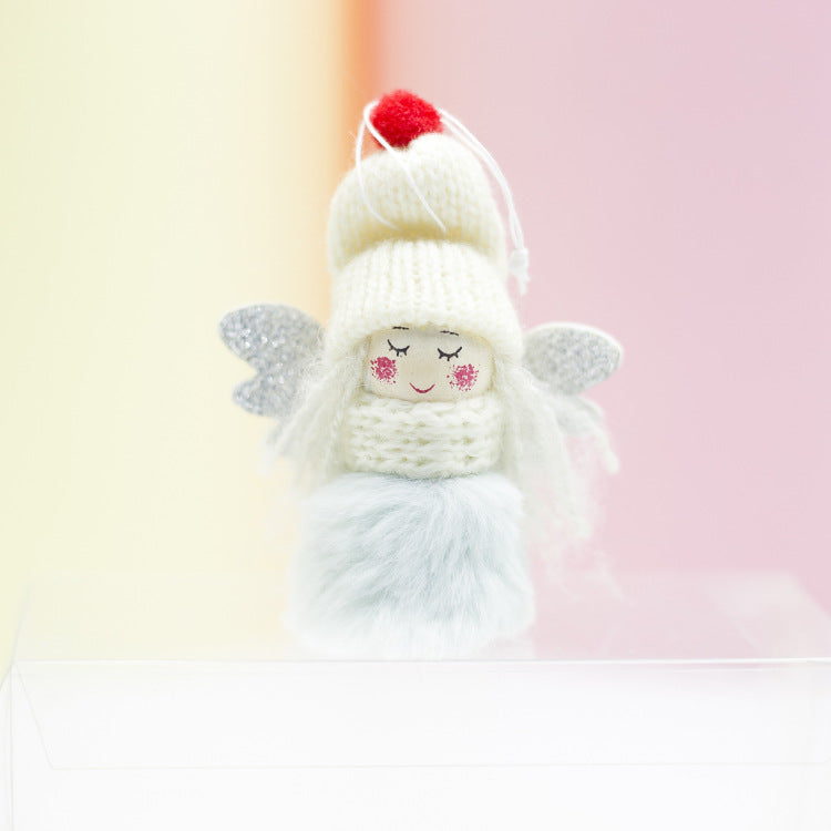 Christmas Creative Cute Plush Angel Girl Pendant