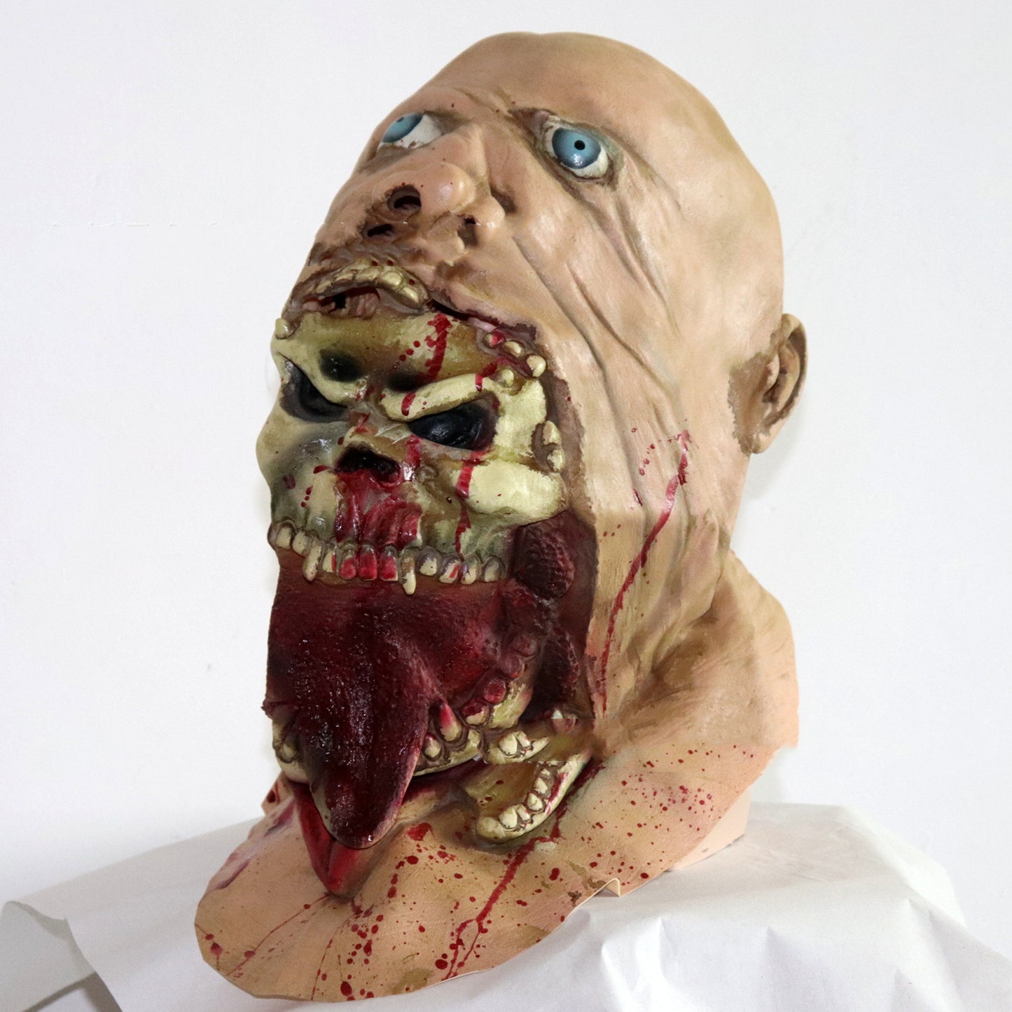 Halloween Charlie Zombie Latex Mask Tongue Out Set