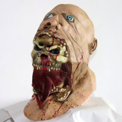 Halloween Charlie Zombie Latex Mask Tongue Out Set
