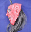 Halloween Scary Latex Devil Head Face Mask Long Hair Party Cosplay Costume Props