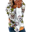 Halloween Sweatshirt Long Sleeve Round Neck Top