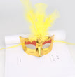Halloween Glowing Fluff Fiber Led Feather Mask