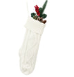 Embroidered Knitted Christmas Stockings Gift Bag