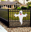 Halloween White Spooky Ghost Flag Scene Layout