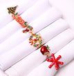 Christmas Elk Wreath Christmas Tree Bells Snowflake Napkin Ring