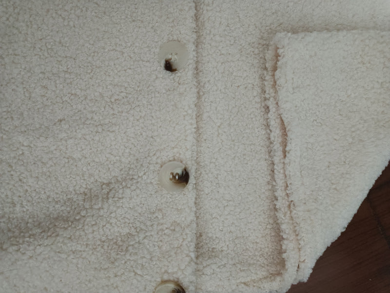 Single-breasted Wool Ring Asymmetric Half-body