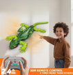 Wall-Climbing RC Gecko， a Rechargeable Remote Control Robot That Crawls on Floors and Walls! Features Stunning LED Eyes, Flapping Wings, and Makes a Cool Gift for Kids.