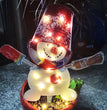 Christmas Scene Decoration With LED Lights Christmas Snowman Ornaments