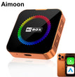 Aimoon Orange Ai Cube Pro Max Wireless Carplay Adapter for Iphone & Android Auto Ai Box with Netflix Youtube Supports TF Card Dongle Plug and Play Easy Setup Carplay Video Entertainment for Ios 10+ and Cars after 2015 Car