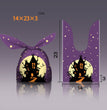 New Halloween Packaging Bag Rabbit Ears Pumpkin Candy Snack Bag Baking Biscuits Gift Bag 50 PCs
