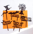 Happy Halloween Pumpkin Acrylic Cake Insert Party Cake Decoration