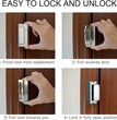 2 Pack Door Reinforcement Locks with 8 Screws, Home Security Door Lock for Toddler, Childproof Door Lock Night Lock Withstand 800 Lbs Silver