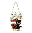 Welcome Sign Garland Door Hanging Halloween Wooden Pumpkin