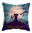 Linen Skull Halloween Pillow Cover