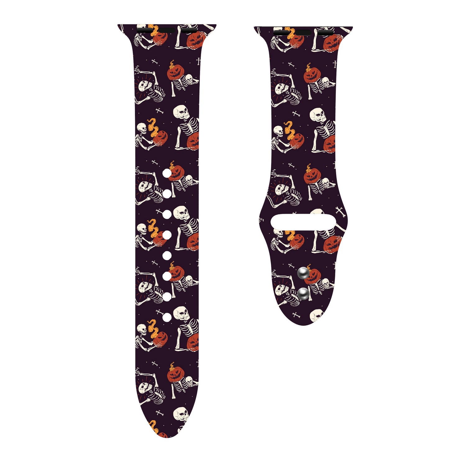 Halloween Series Color Printed Silicone Sports Strap