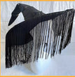 Purple Pleated Halloween Party Witch Adult Tassel Cover Face Mysterious Black Color & Pleats Curved Hat