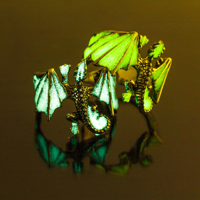Halloween glow-in-the-dark vintage Lizard Ring