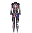 Skeleton 3D Digital Printing Women's Halloween Jumpsuit