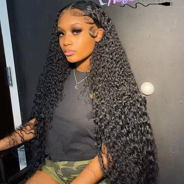 30" Deep Wave HD Lace Front Human Hair Wig