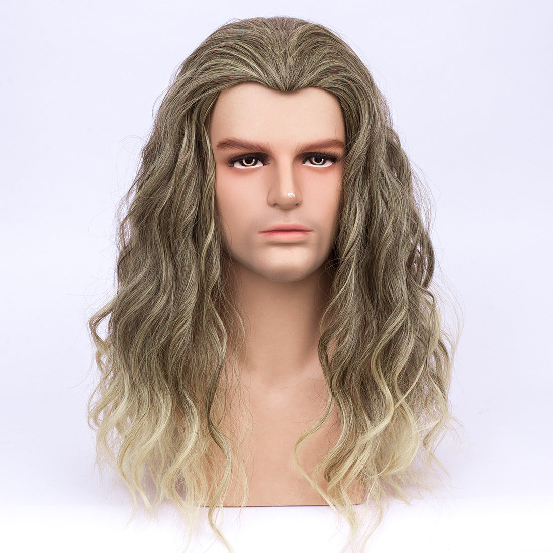 Halloween Cos High Quality Matte Temperature Silk Wig Beard