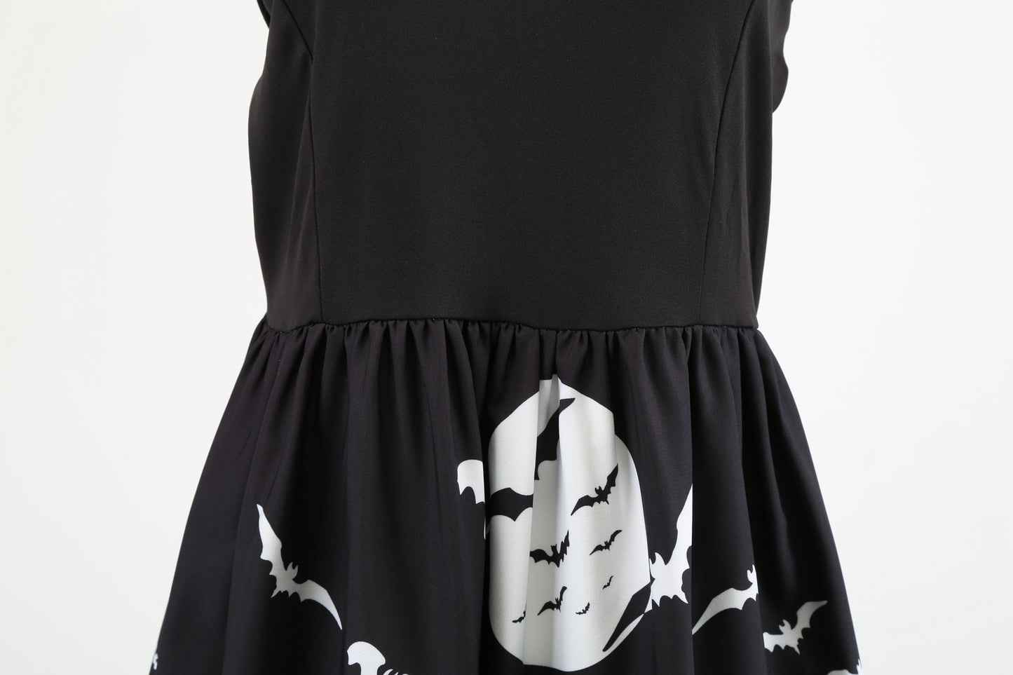 Halloween Retro Floral Print Swing Dress
