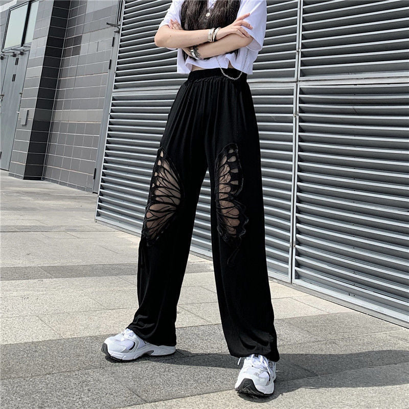 Women's Korean Style Black Casual Pants