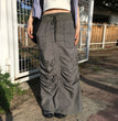 Waste Soil Wind Drawstring Workwear Skirt