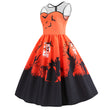 New European And American Halloween Print Big Dress Women