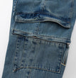 Cargo Pocket Straight-leg Denim Trousers