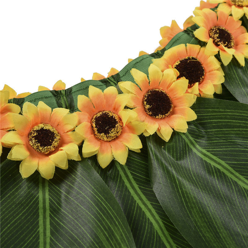 Hawaiian Simulation Leaf Skirt Hula Halloween Party Costume