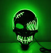 Halloween Scary One-Eyed Pirate Mask Cosplay Led Mask Adult Glowing Mask EL Wire Light Up For Halloween Festival Party Bar