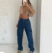 Women's Jeans Dark Color Water Scrubbing