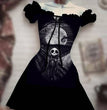 Halloween Skull 3D Digital Print Drawstring Dress