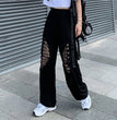 Women's Korean Style Black Casual Pants