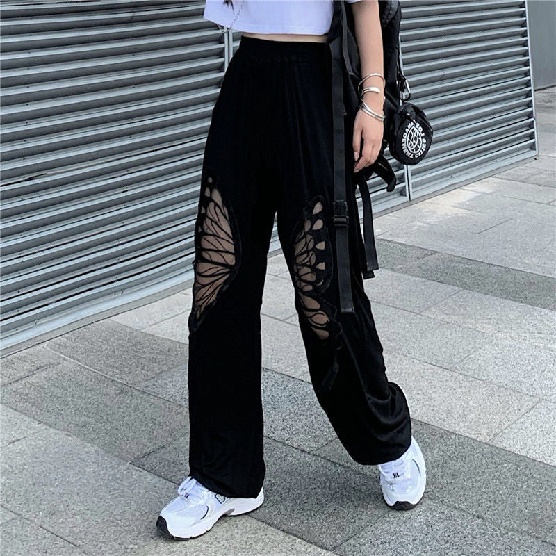 Women's Korean Style Black Casual Pants