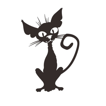 Foreign Trade Carved Wall Stickers Halloween Thriller Black Cat Creative Wall Decoration Removable Stickers FX1531 Van Gogh
