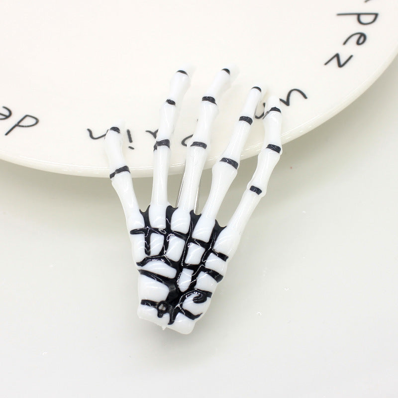 Halloween Skull Hand Claw Fluorescent Hairpin