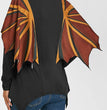 Halloween Print Bat Wings Long Sleeve T-shirt European And American Women's Tops