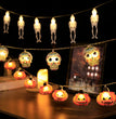 Halloween Decorative String Lights Pumpkin Bat Skull Batteries