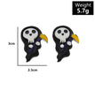 Fashion Halloween Simulation Plastic Ghost Face Pumpkin Ghost Death Ghost Festival Stud Earrings