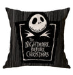 Linen Skull Halloween Pillow Cover